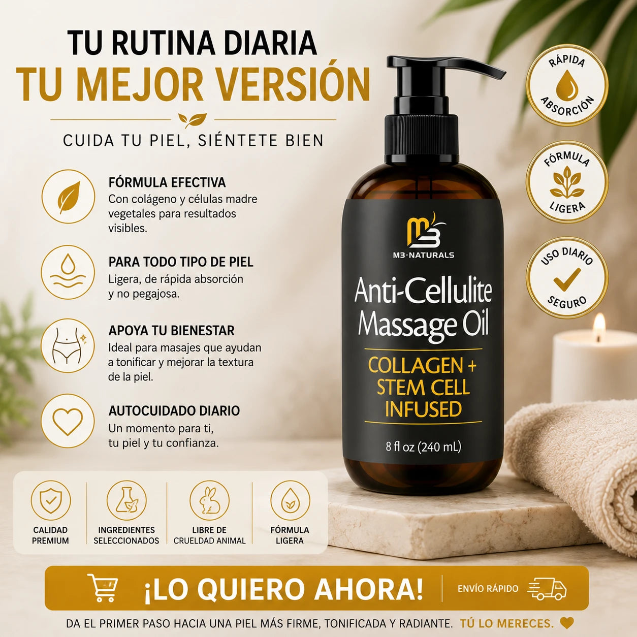 M3naturals Celulitis Oil Massage